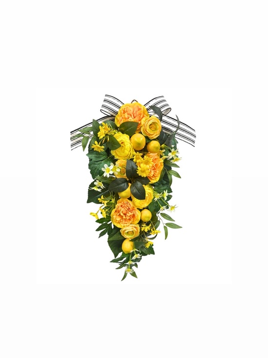 Other - 24 Inch Lighted Lemon Door Swag
